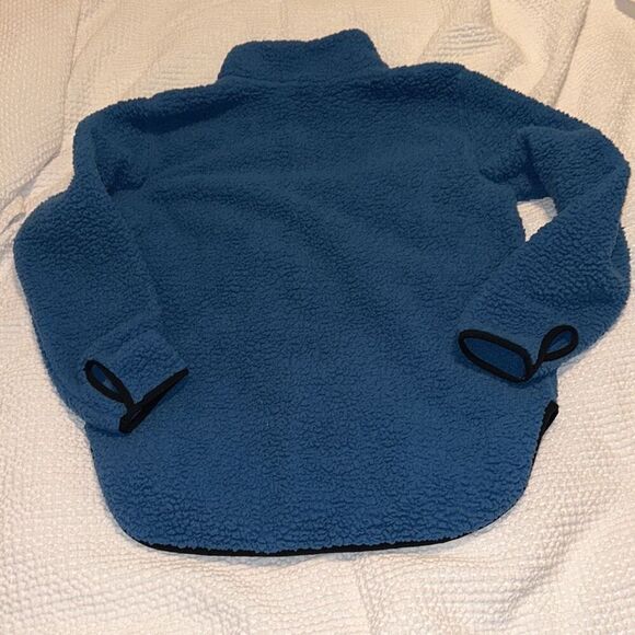 Tommy Hilfiger quarter zip blue teddy sherpa jacket | Sz S - Picture 5 of 5